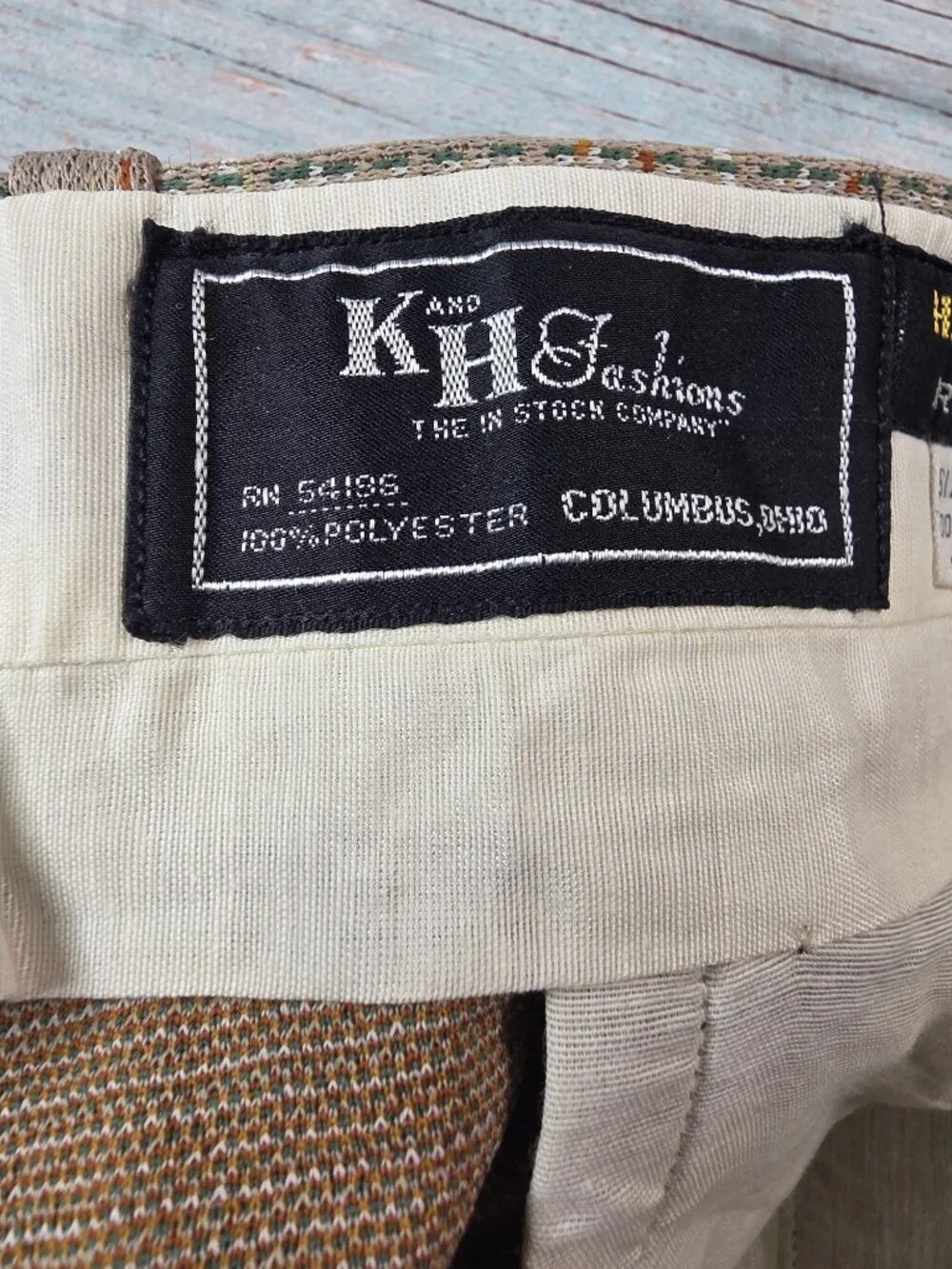 Vintage KH Fashions Plaid Knickerbocker Trousers With Elastic Cuffs Mens 32